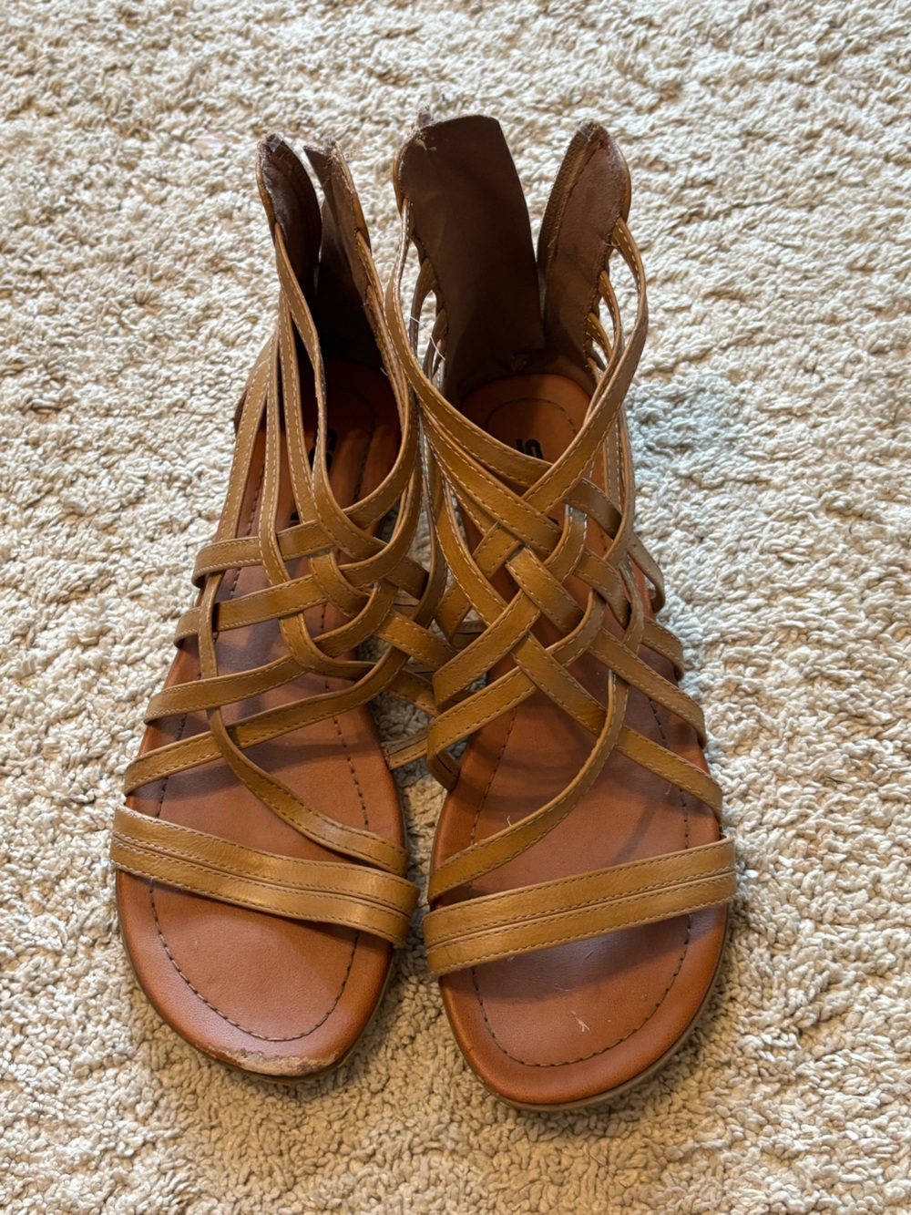 Soda Women's Woven Strappy Sandal - Brown